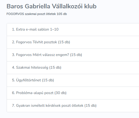 Fogorvos szakmai posztok