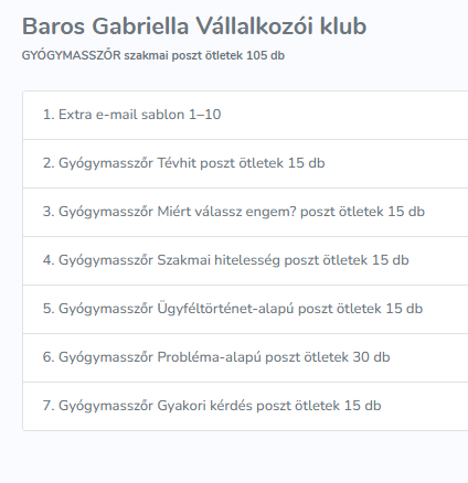 Gyógymasszőr posztok
